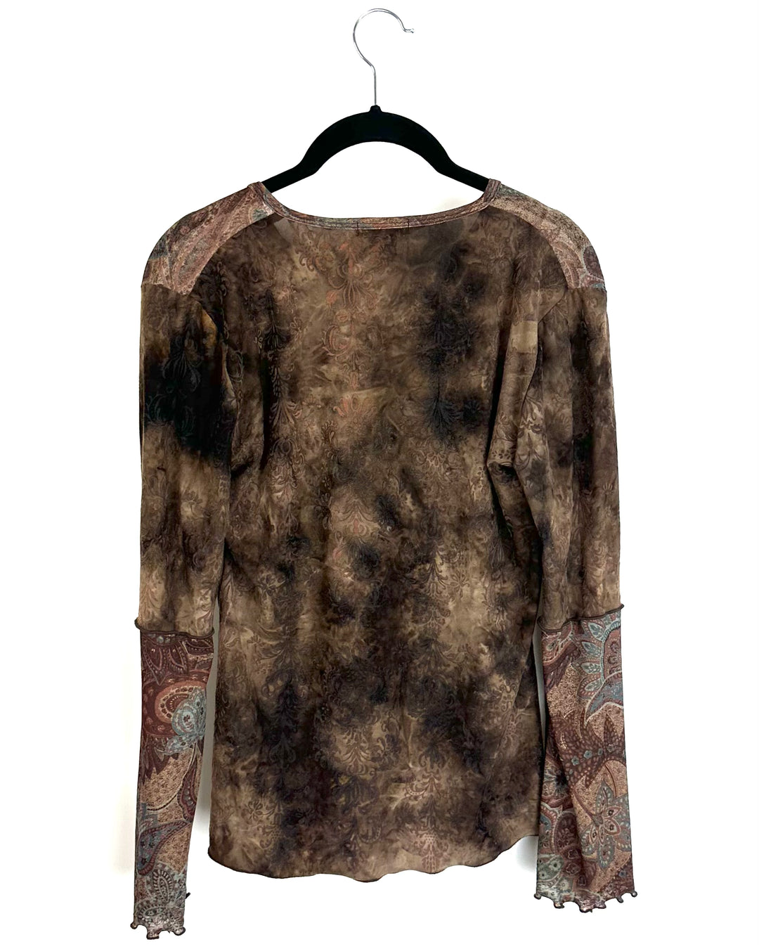 Brown Paisley Top - Small