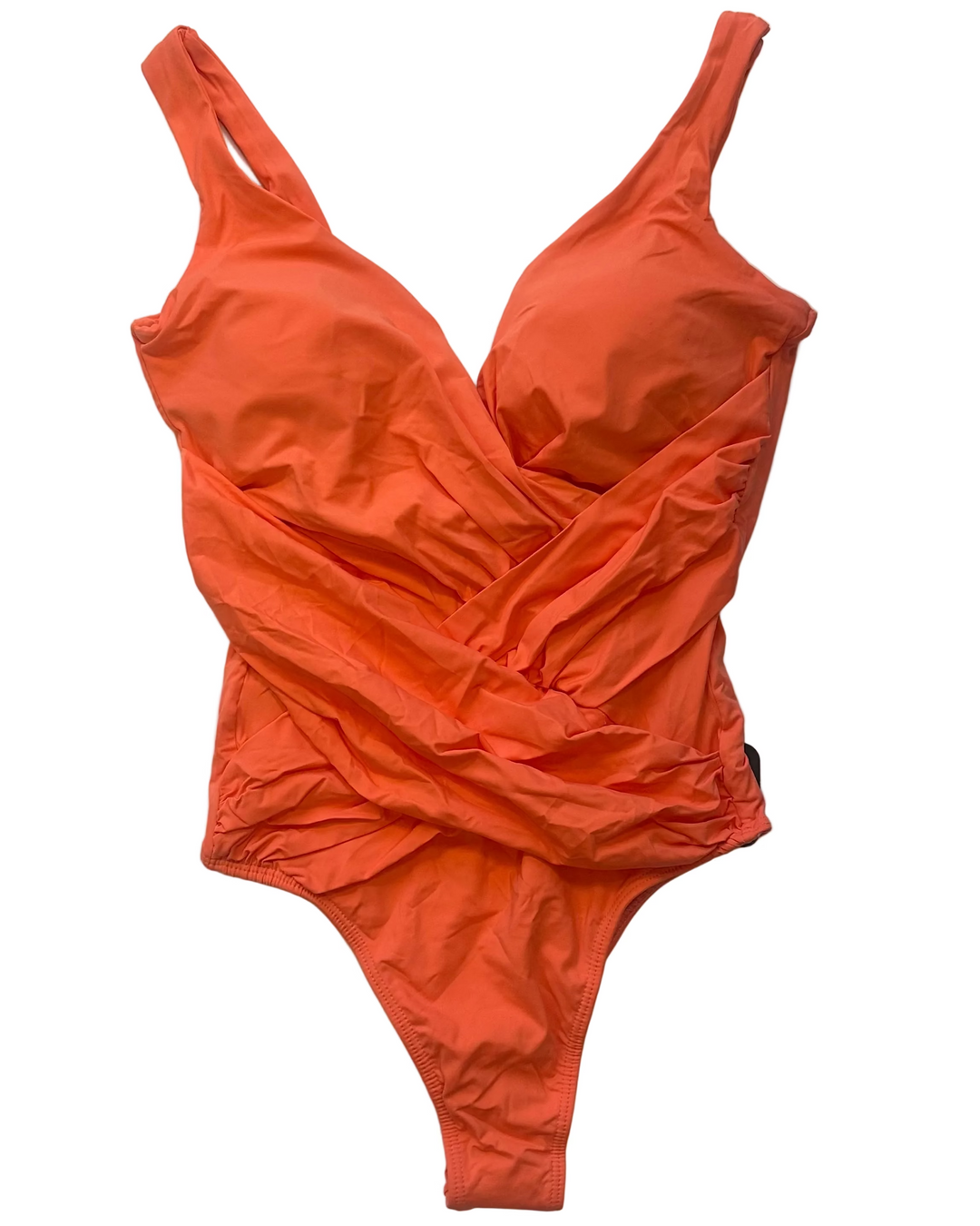 Bright Orange Crossover One Piece Swimsuit - Small