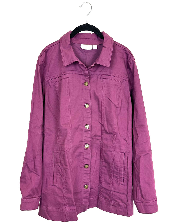 Purple Denim Jacket - Size 10/12