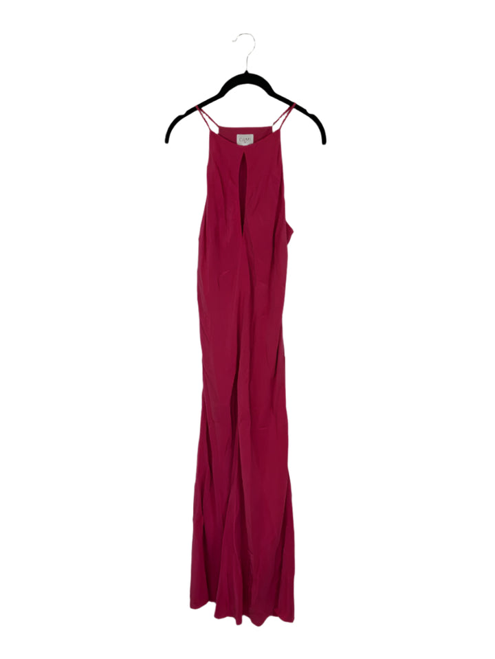 Hot Pink Mock Neck Dress - Small