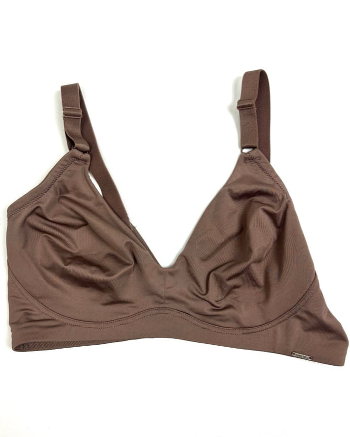 Mocha Brown Unwired Bra - Size 38C