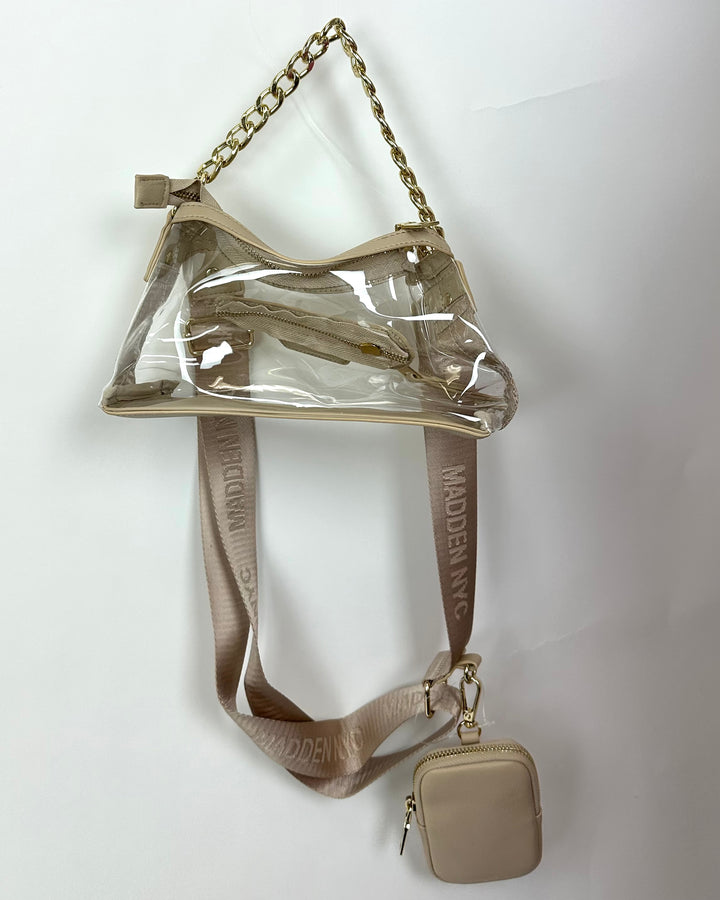 Beige Transparent Crossbody Bag