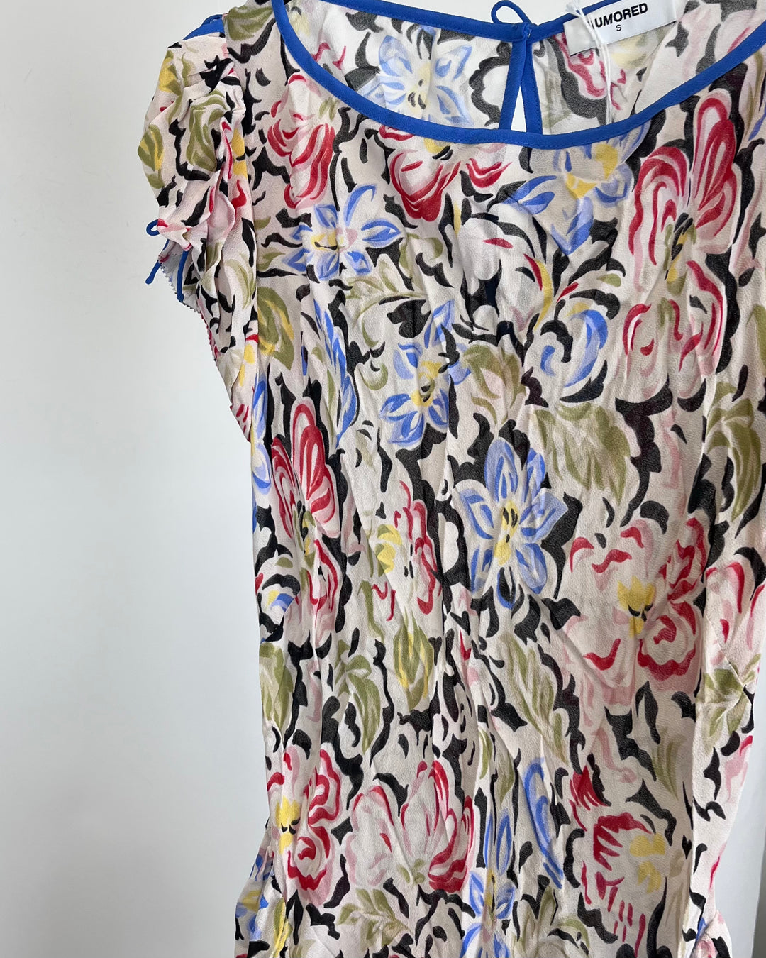 White Blue and Red Patterned Dress - Size 00/0 and 2/4