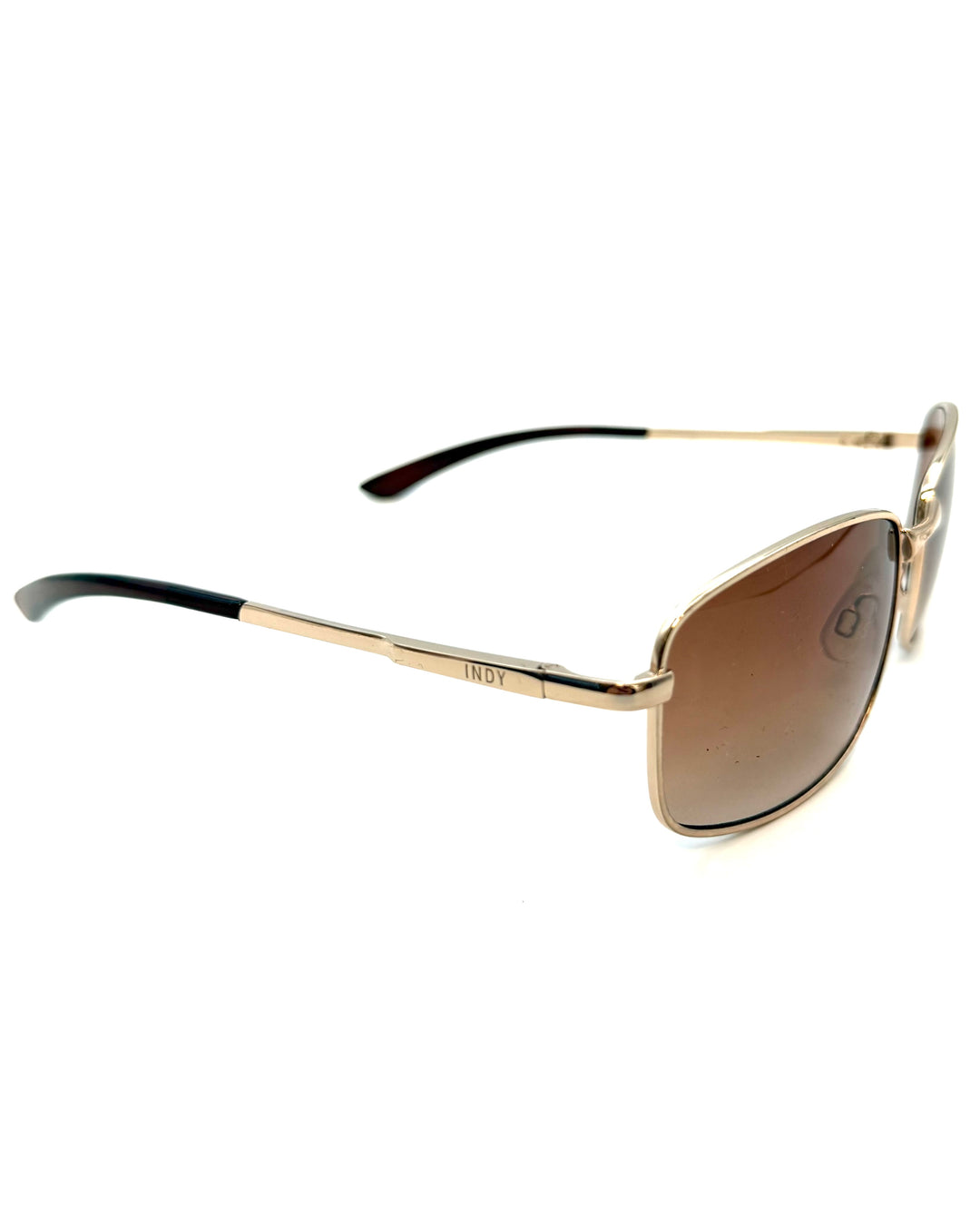 Brown & Gold Metal Sunglasses
