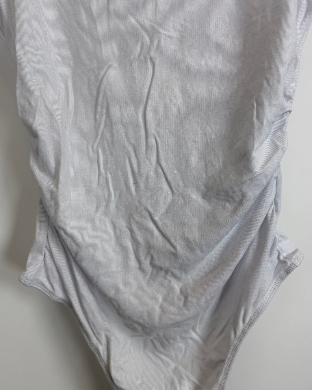 White High Neckline Bodysuit Top - Size 4/6