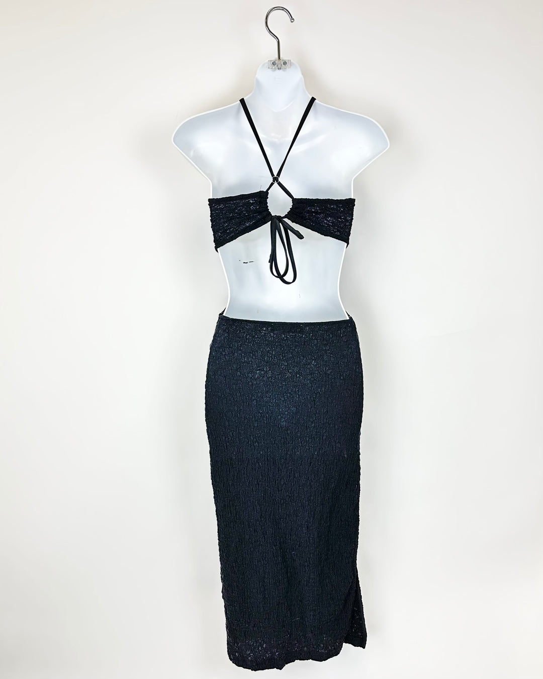 ASTR Black Texture Dress - Extra Small