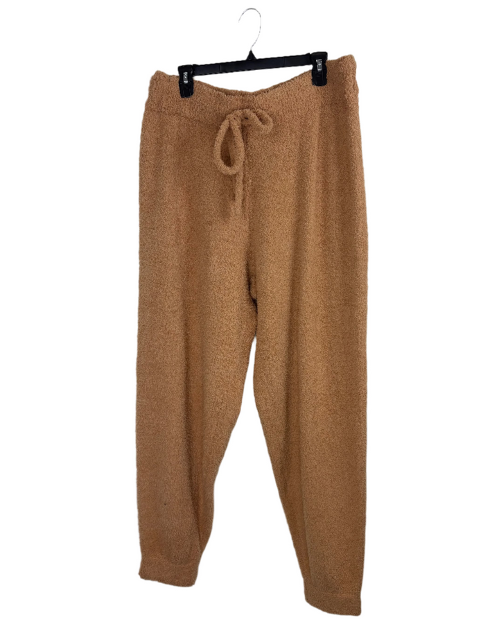 Tan Teddy Jogger Pants - Size 2X