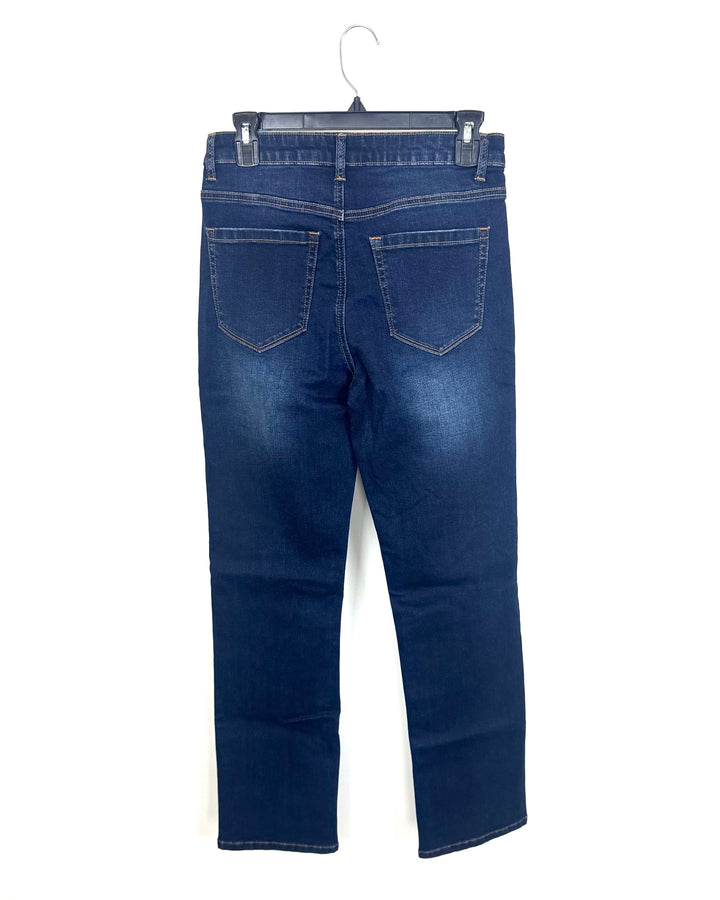 Dark Wash Straight Leg Jeans - Size 4/6