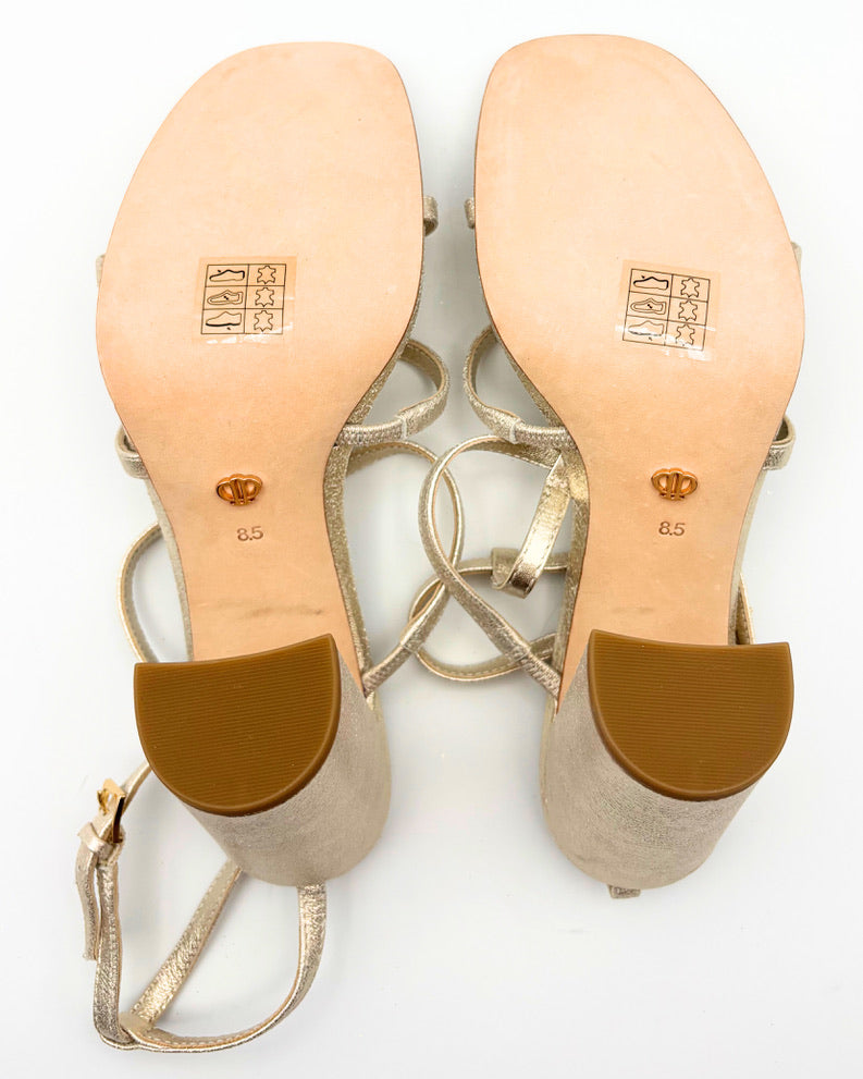 Paige Metallic Block Heels - Size 8.5