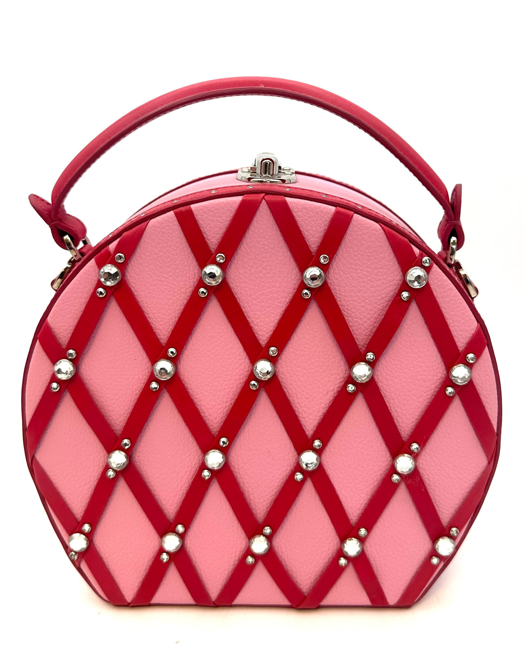 Pink Structured Round Purse