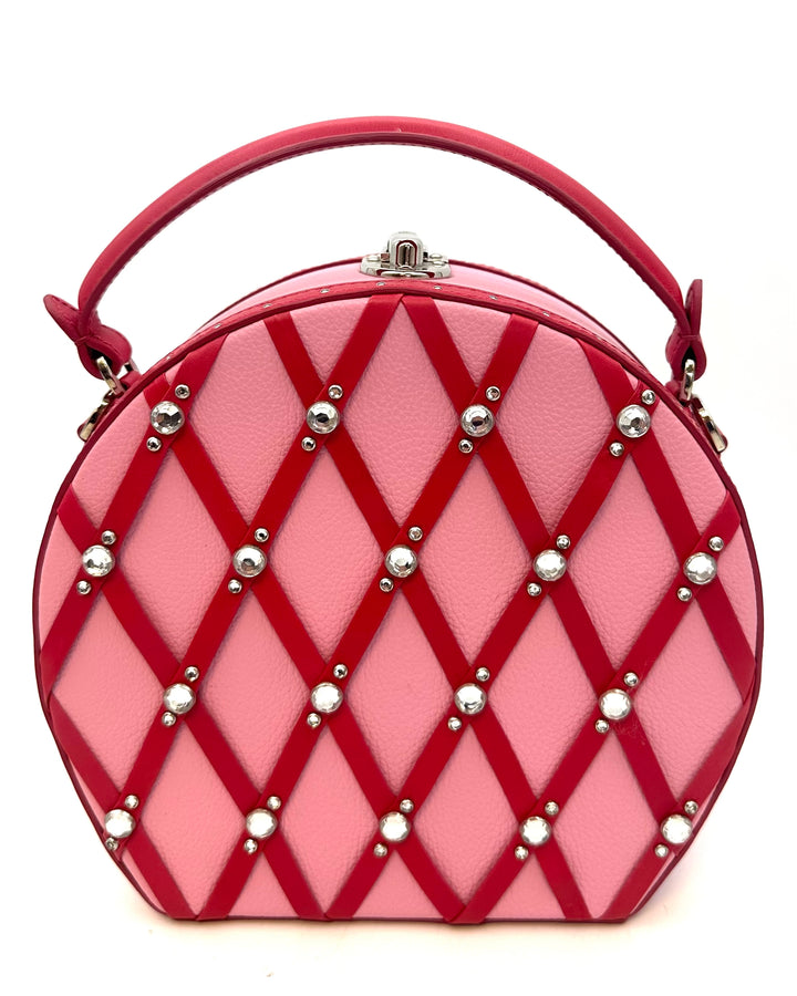 Pink Structured Round Purse