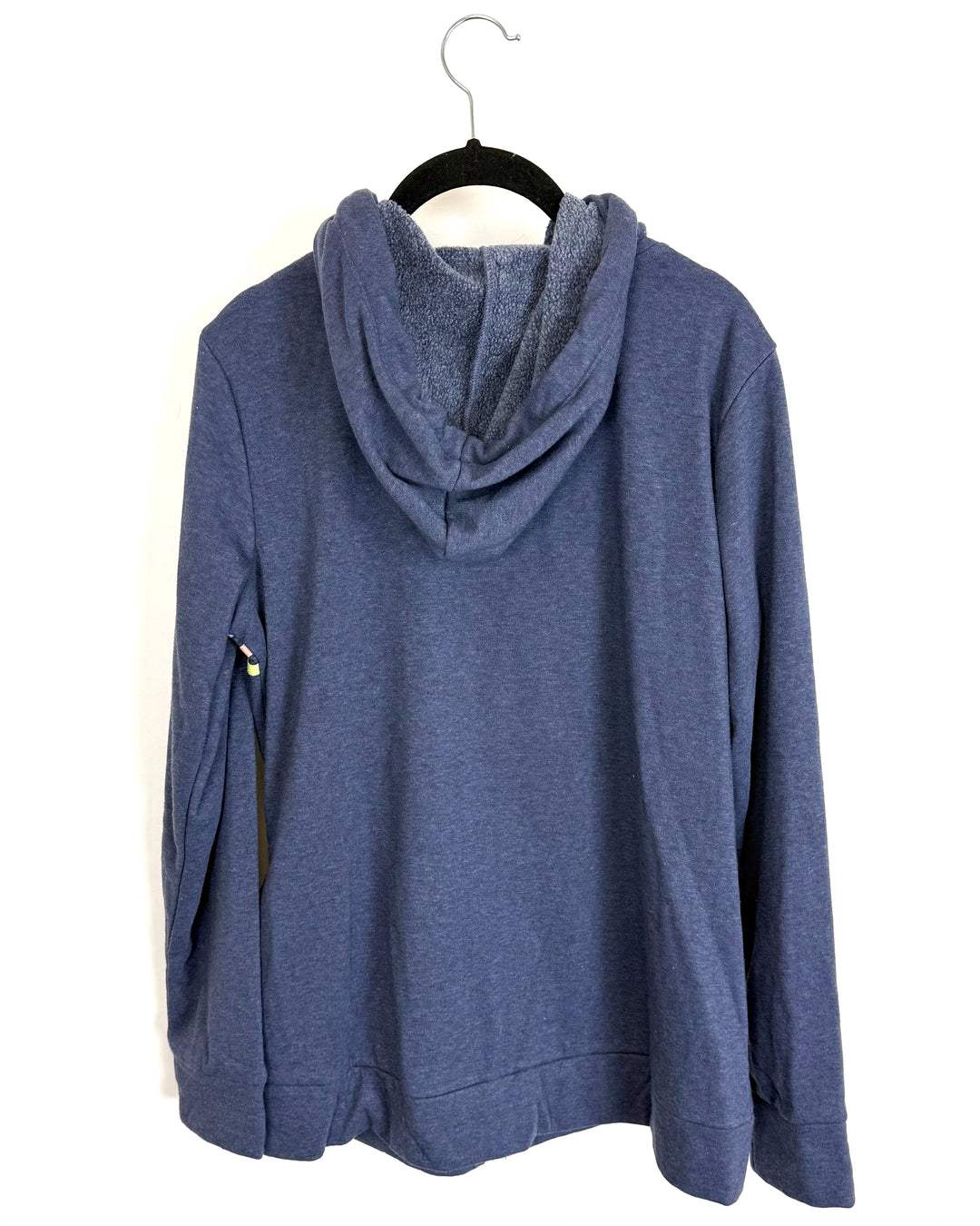 Navy Blue Striped Zip Up Jacket - Size 6/8