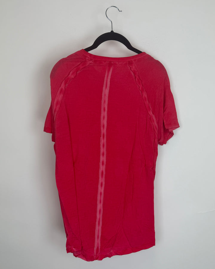 Muted Bright Red T-Shirt - Size 2/4 and 4/6