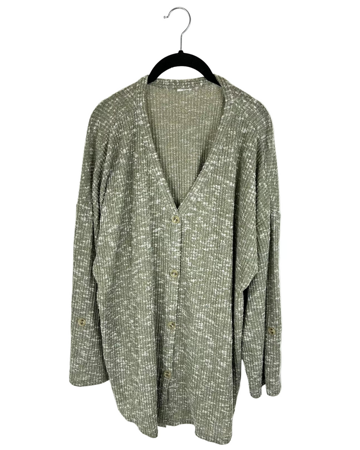 Sage Green Cardigan Sweater - Extra Large