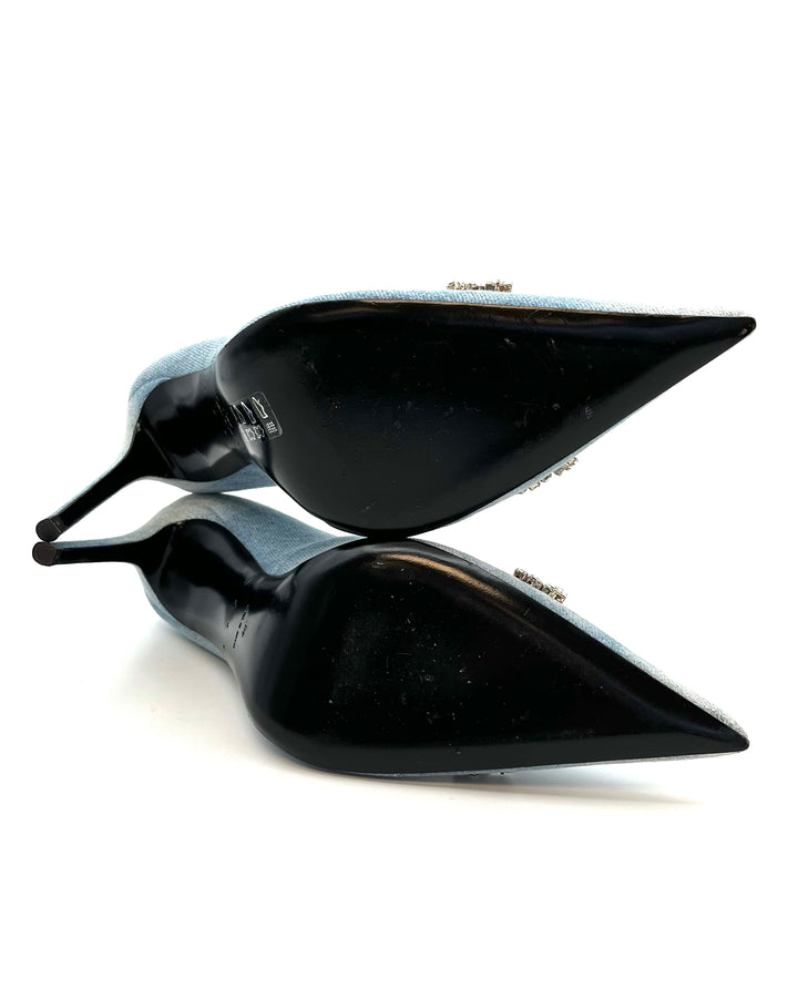 Denim Gem Heels - Size 10