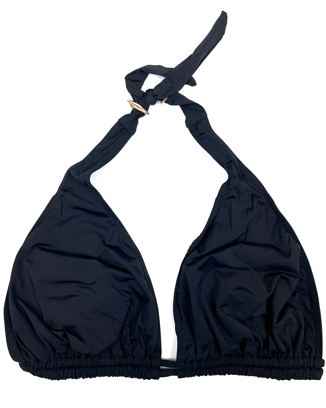 Black Double String Multi Wear Bikini Top - Large
