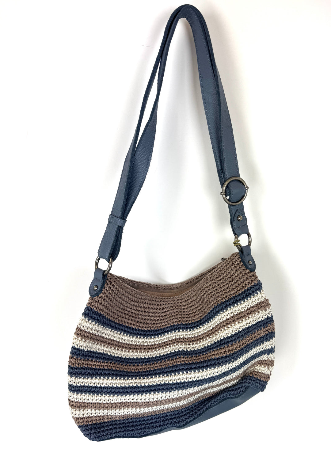 Multicolor Striped Crochet Crossbody Bag