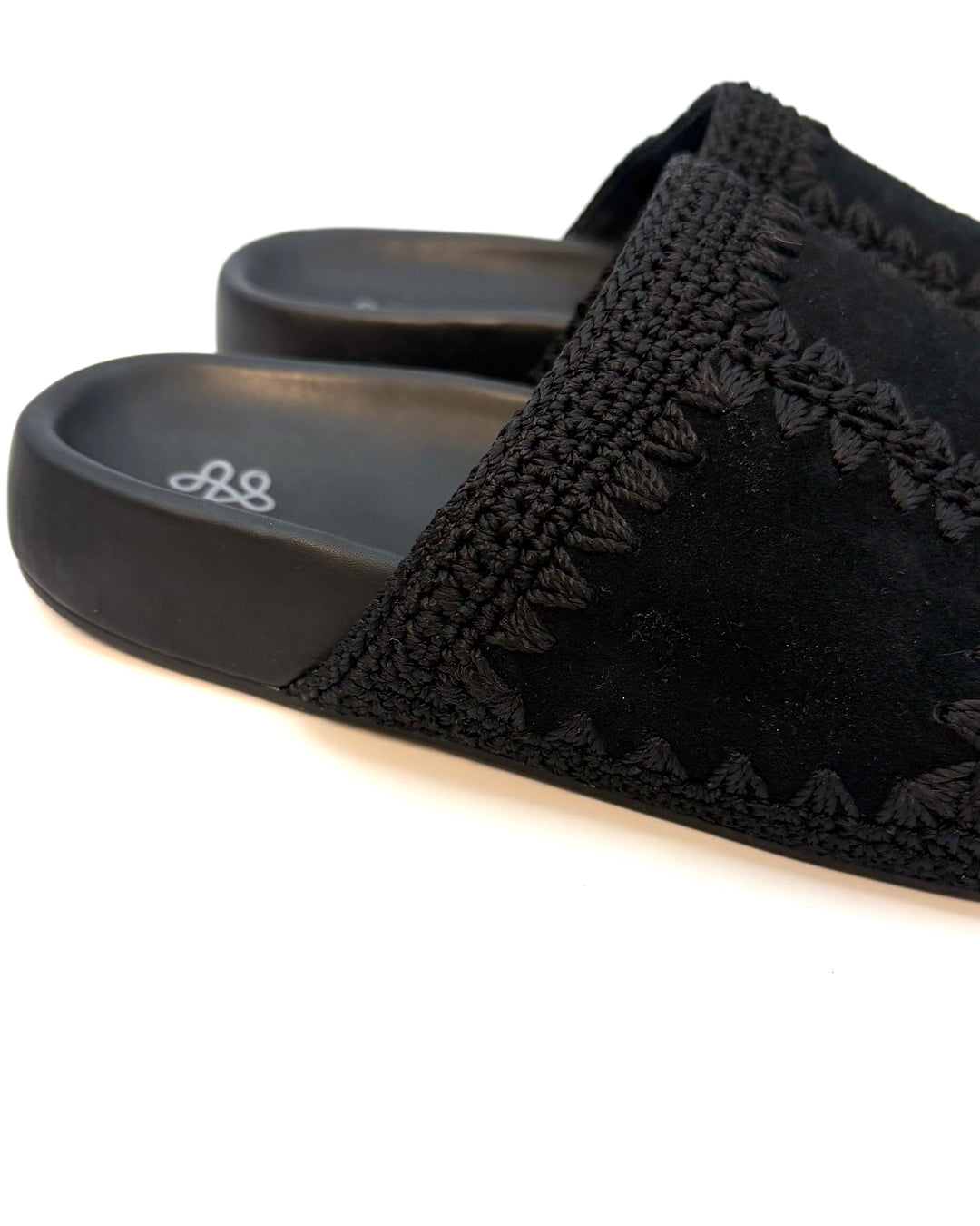 Black Embroidered Clog - Size 8, 9, and 10