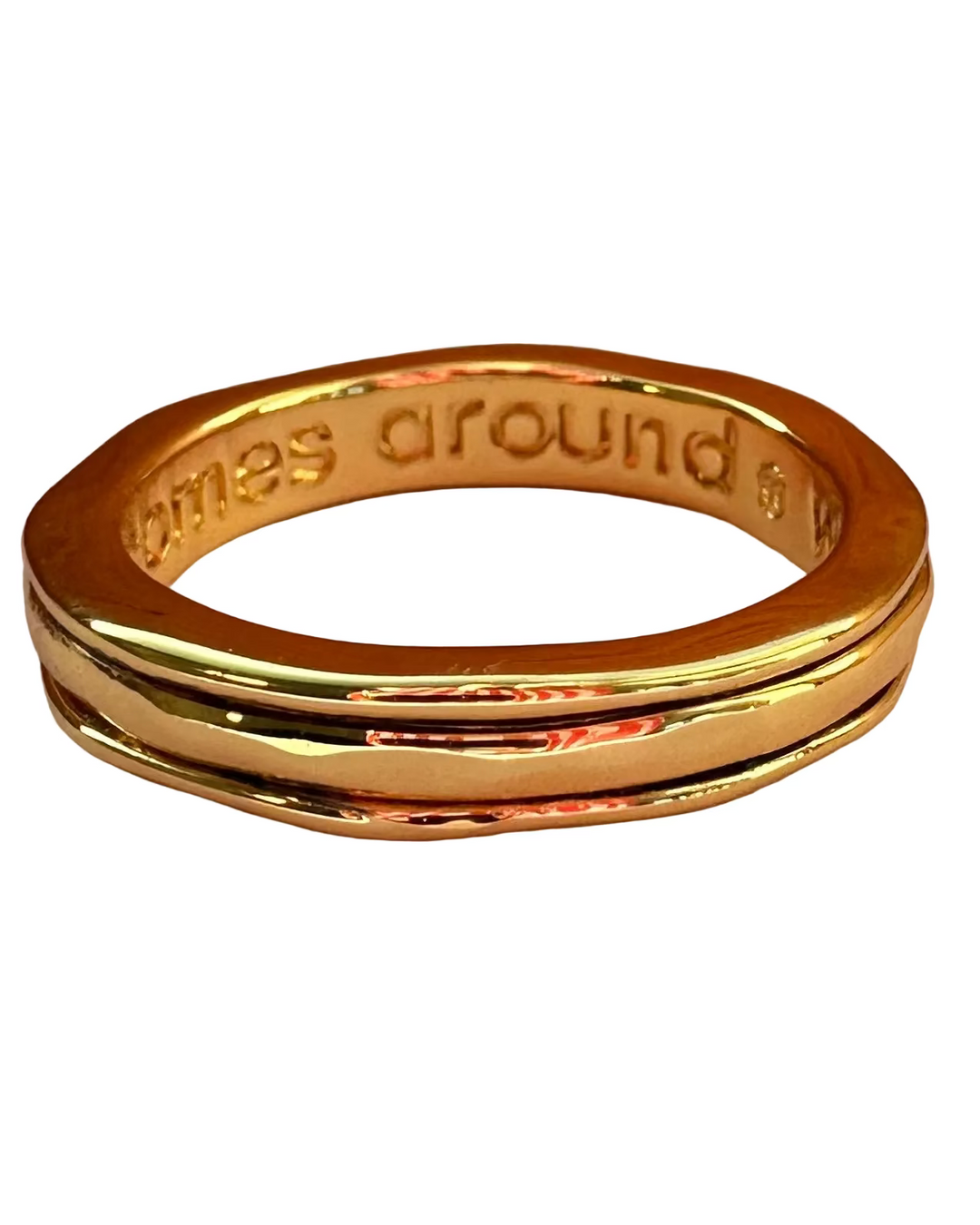 Gold "What Goes Around" Ring - Size 7 and 8
