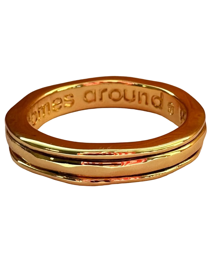 Gold "What Goes Around" Ring - Size 7 and 8