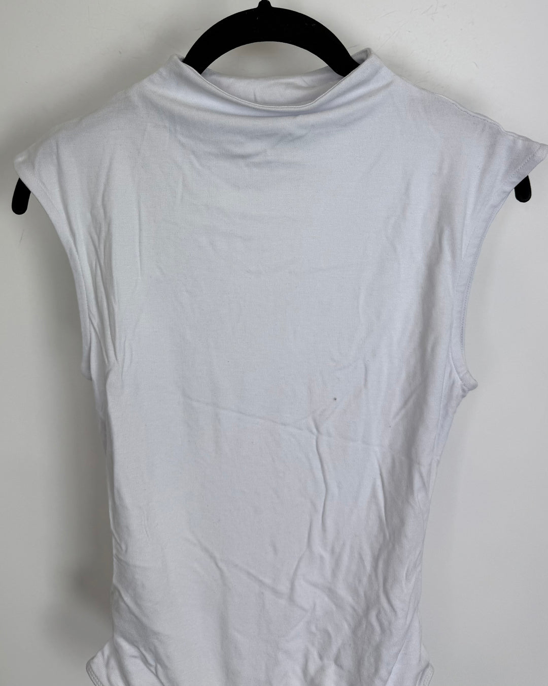 White High Neckline Bodysuit Top - Size 4/6