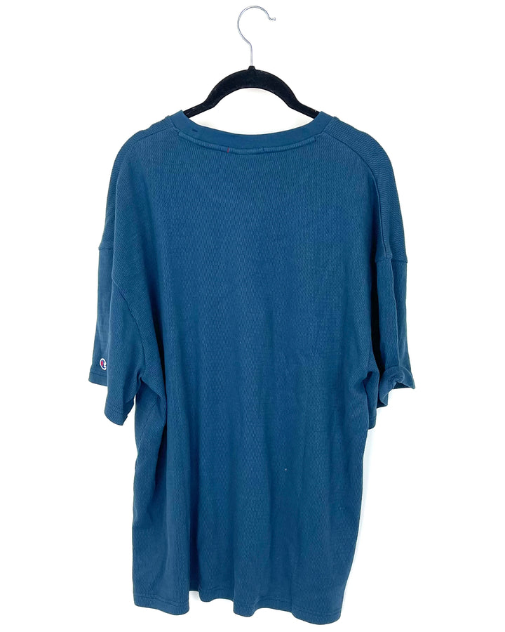MENS Stone Blue Texture Shirt - Medium