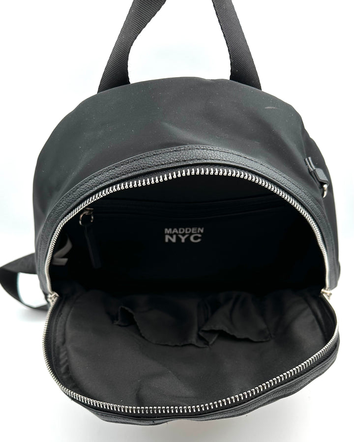 Black Nylon Mini Backpack