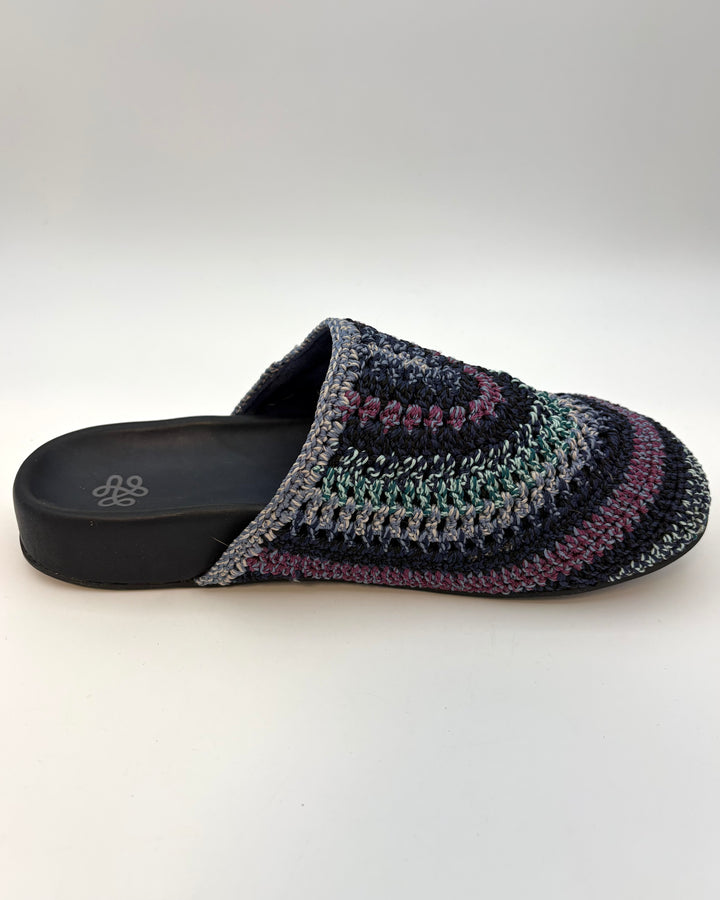 Blue & Purple Crochet Clogs -  Size 6, 8, 9, 10