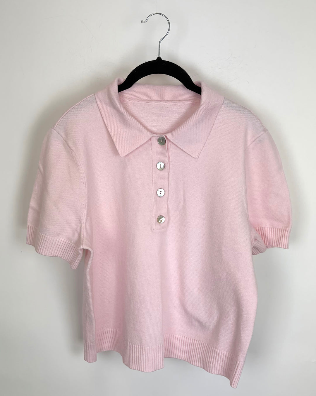Pink Short Sleeve Sweater - Size 4/6
