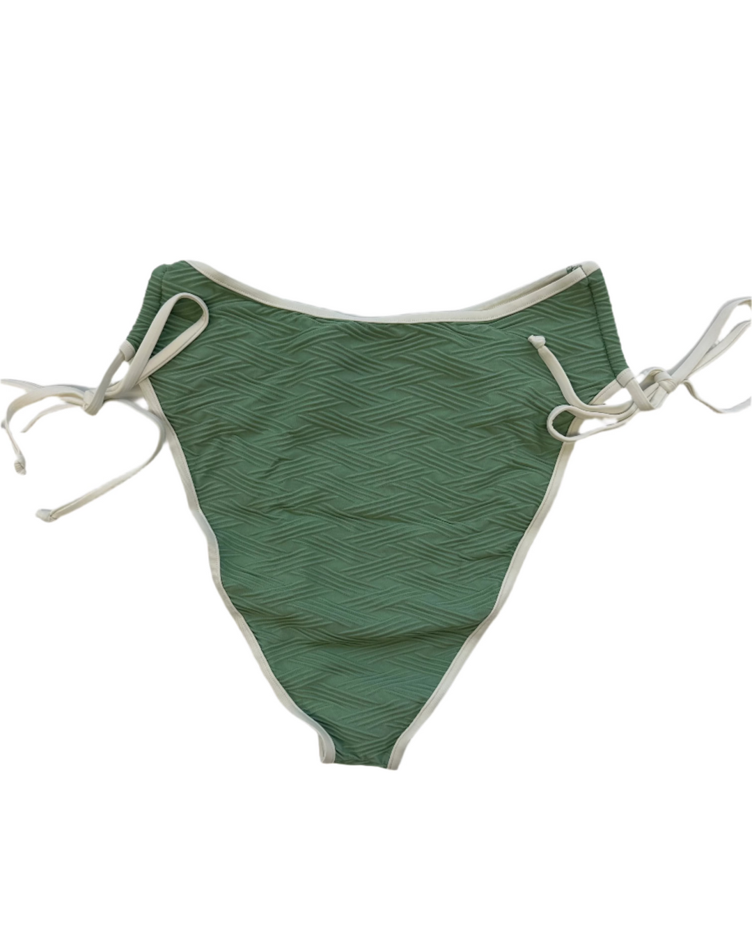 Olive Green High Waisted and Side Cut Out Bikini Bottom - Extra Extra Large