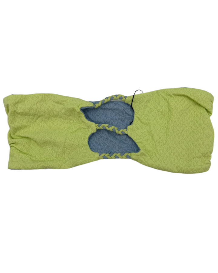 Blue And Green Reversible Strapless Bandeau Bikini Top - XS, S, M, XL, XXLXXL