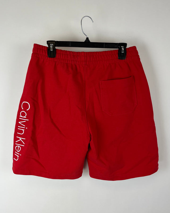 MENS Red Logo Terry Shorts - Medium