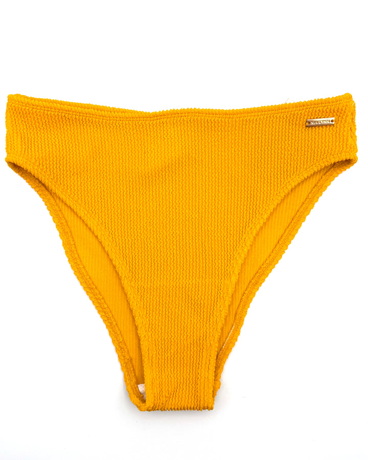 Dark Yellow Textured Bikini Bottom - XS, S, M, L, XL, XXL, XXXL