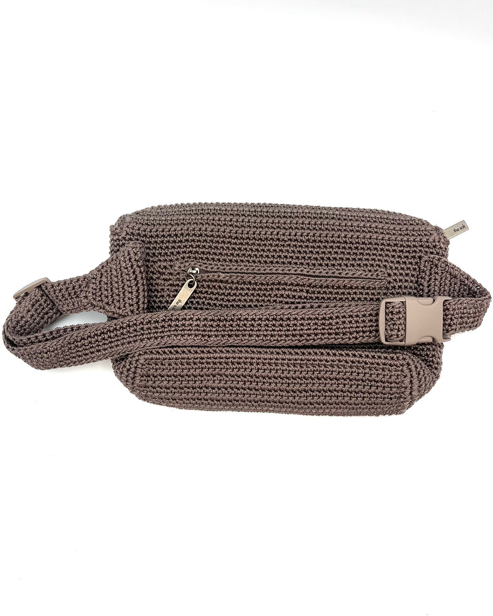 Brown Crochet Belt Bag