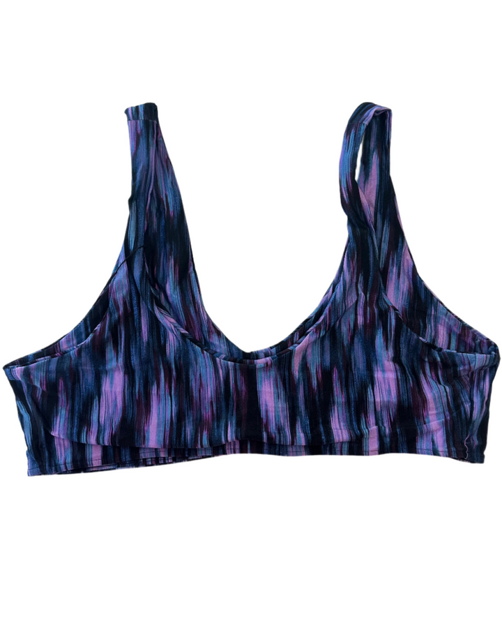 Blue & Purple Scoop Bikini Top - Extra Extra Large