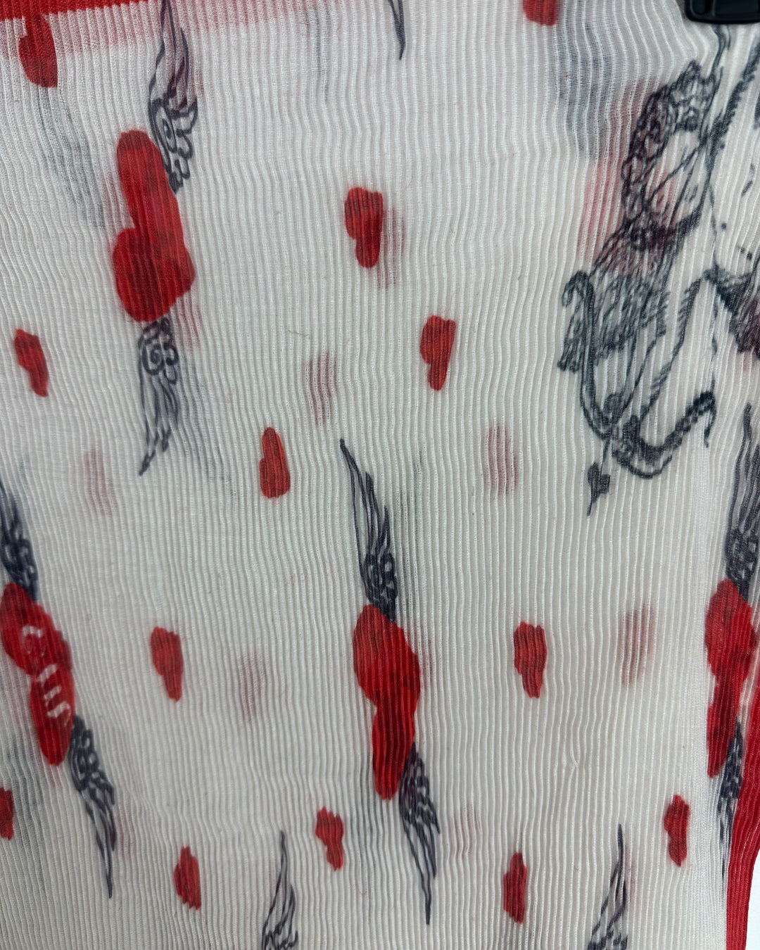 Red Flying Hearts Scarf