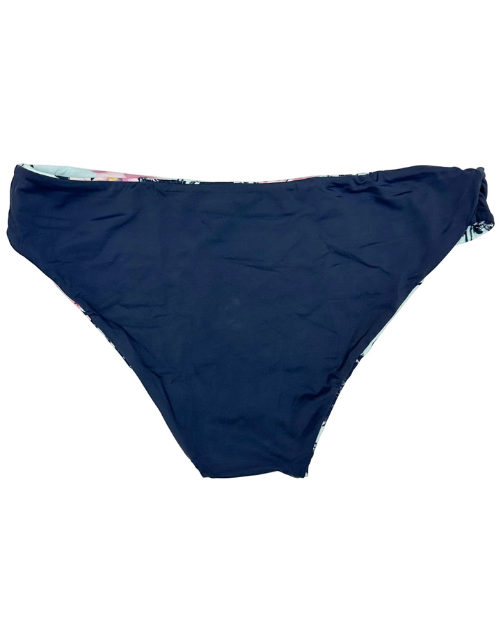 Blue & Pink Floral Reversible Classic Bikini Bottom - XS, S, L, XL