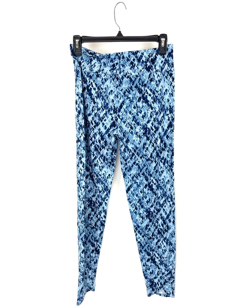 Blue Abstract Print Lounge Leggings - Size 6-8