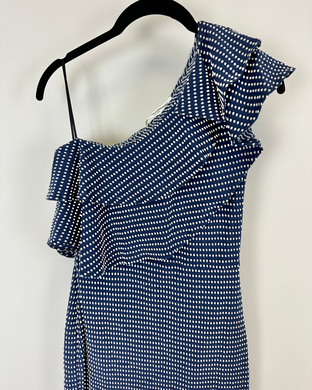 One Shoulder Polka Dot Mini Dress - Small