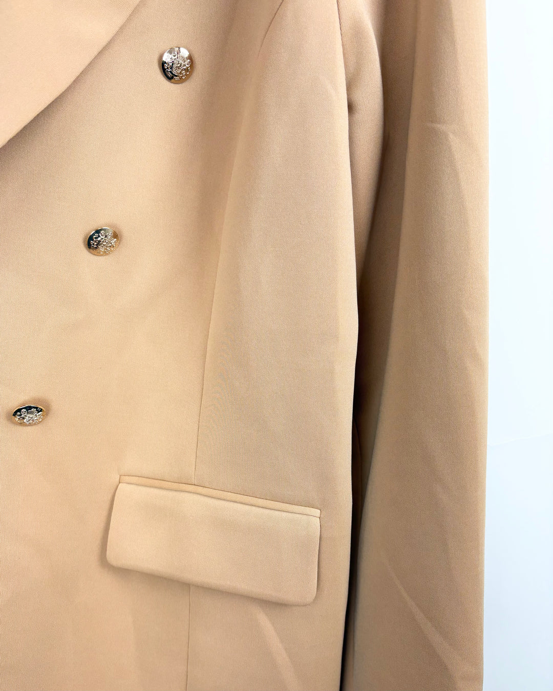 Caramel Blazer With Gold Buttons- 2X