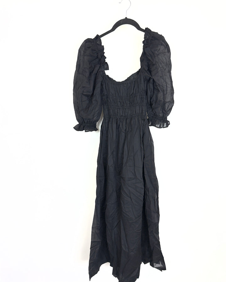 Black Bubble Sleeve Dress - Size 2/4