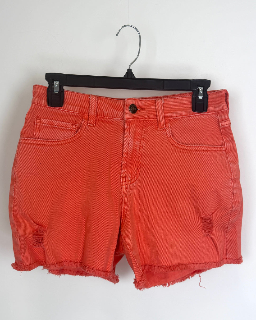 Bright Coral Denim Shorts - Size 6/8