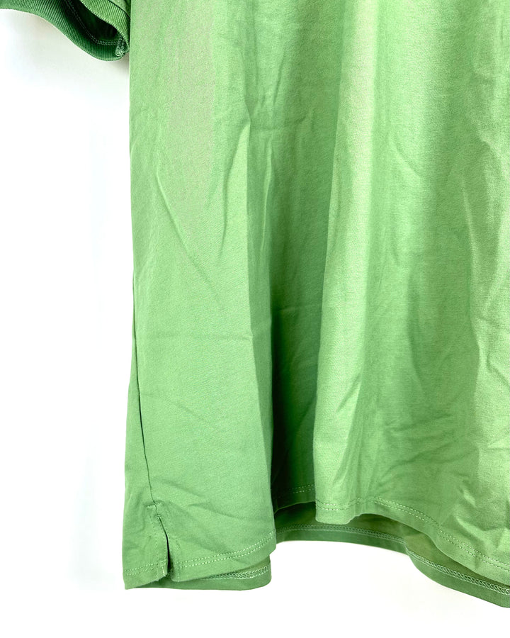 MENS Light Green Collar Shirt - Medium