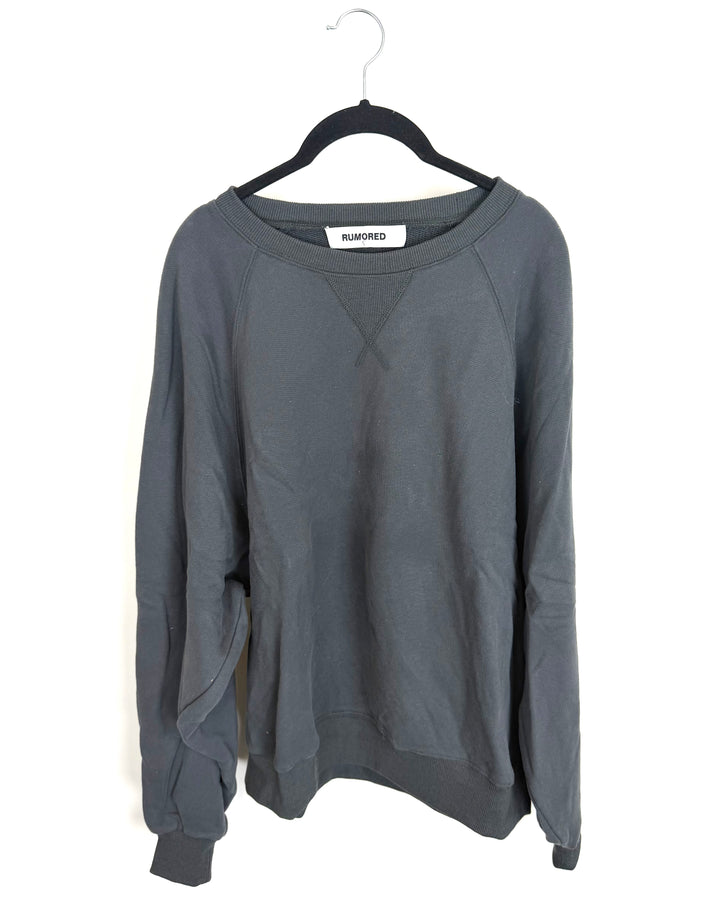 Gray Crew Neck Sweatshirt - Size 6/8