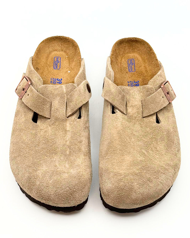Birkenstock Taupe Slides - Size 8