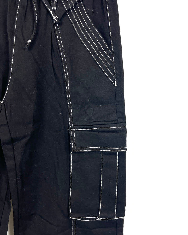 Black Cargo Jogger  - Size 2/4