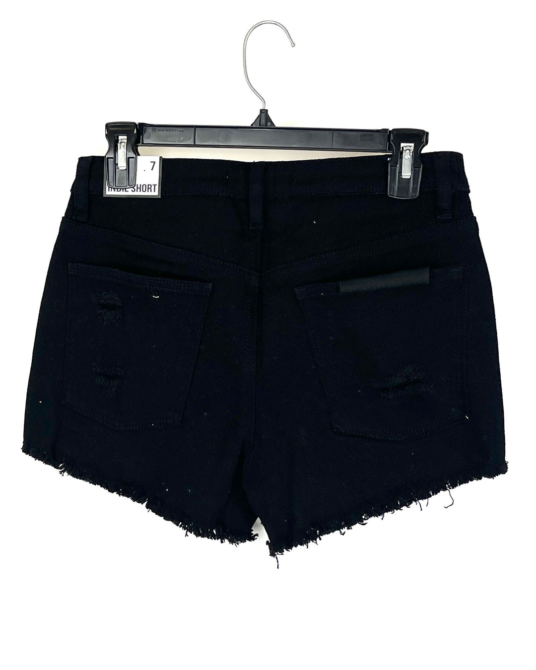 Ripped Black Denim Shorts - Size 2/4