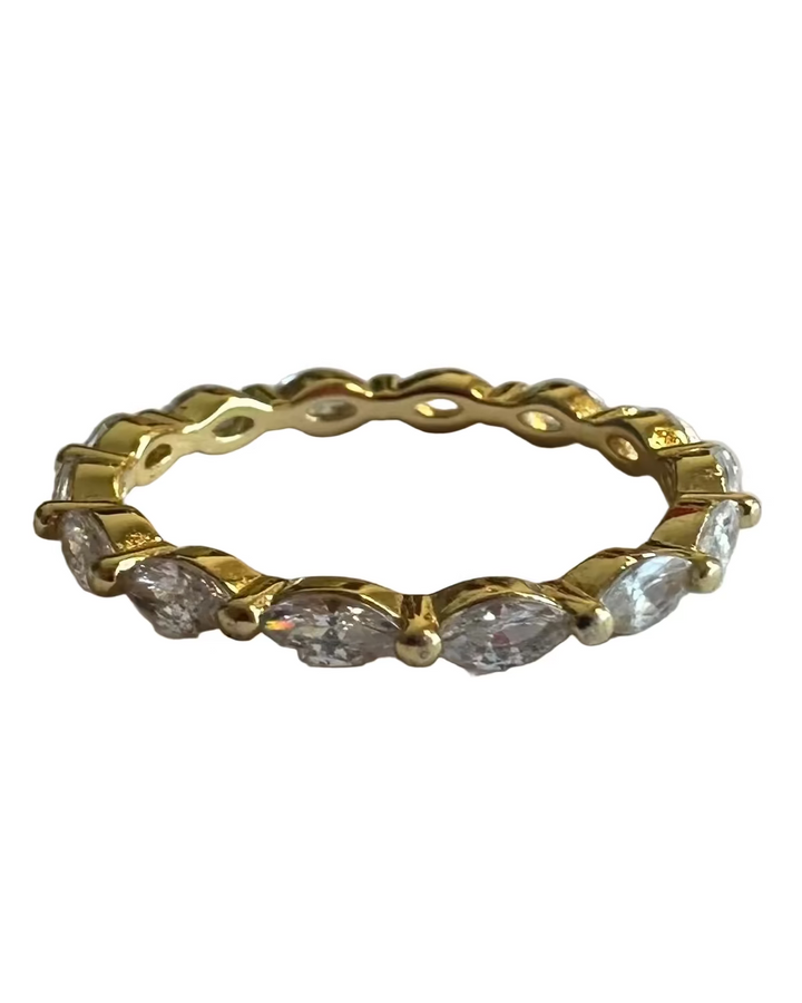 Oval Rhinestone Ring - Size 6