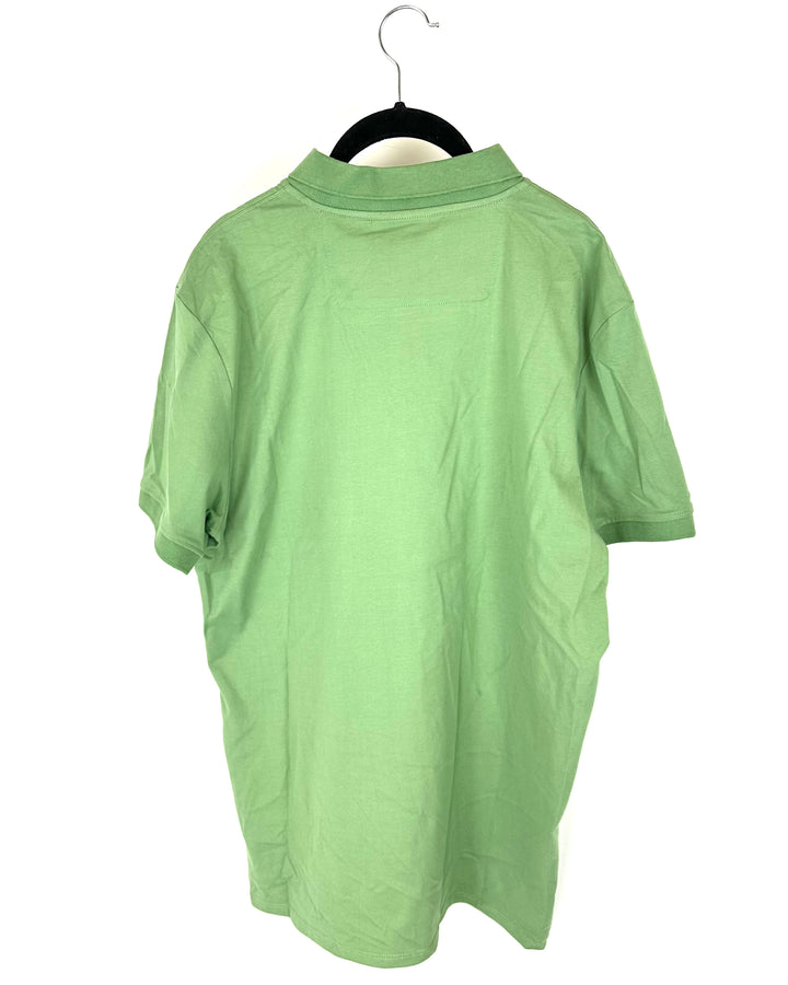 MENS Light Green Collar Shirt - Medium