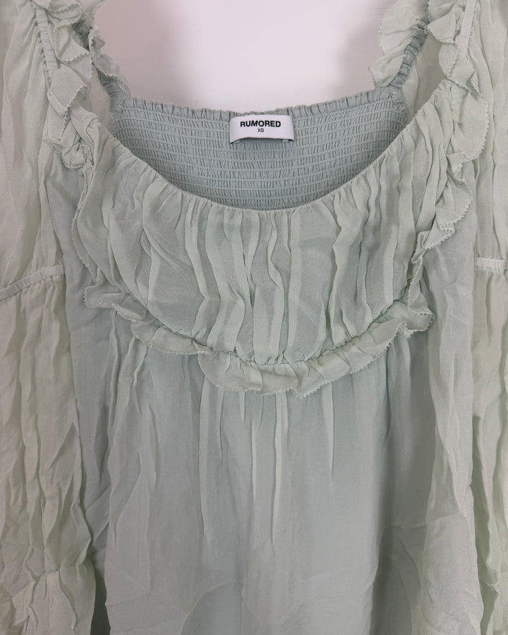 Mint Green Ruffle Tunic - Size 0/2